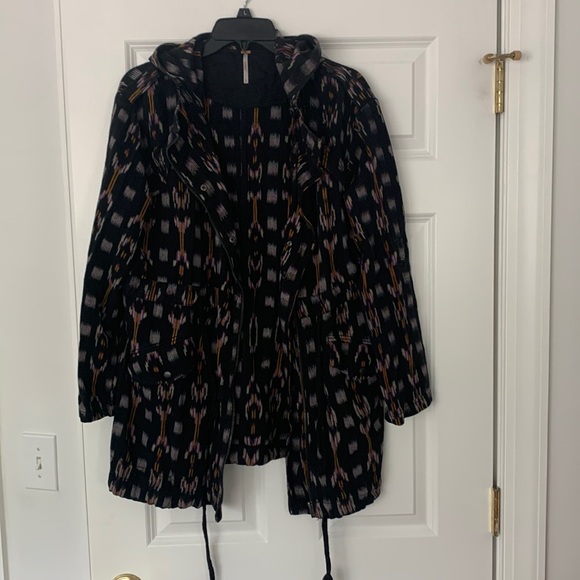 Free People Jackets & Blazers - Free People Ikat Parka jacket in black ASO Teen Wolf size medium